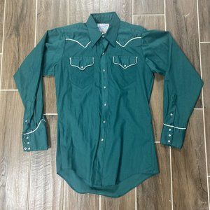 MEN'S VINTAGE TRUWEST ROCKMOUNT RANCH WEAR WESTERN PEARL SNAP SHIRT